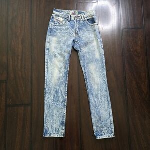 Fierros Denim & Division Frosted Acid Wash Mens Jeans 29 Waist No Size Tag